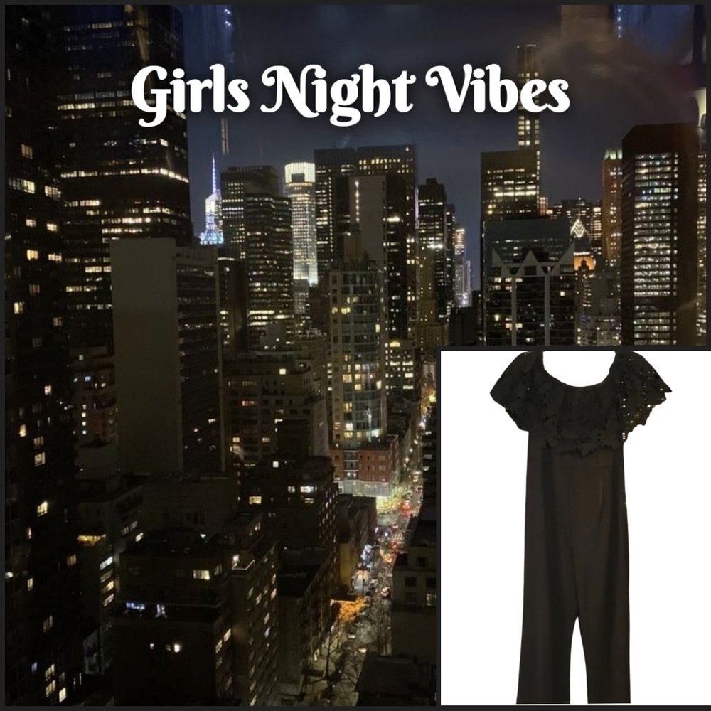 Girls Night Vibes: Floral Designed Off The Shoulder Jumpsuit